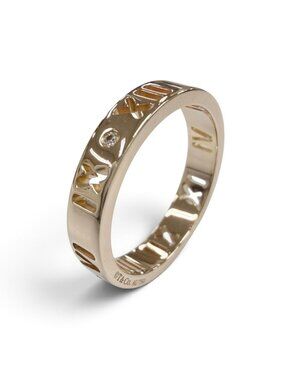 Tiffany & Co Pierced Atlas Diamond Ring Pink Gold JP